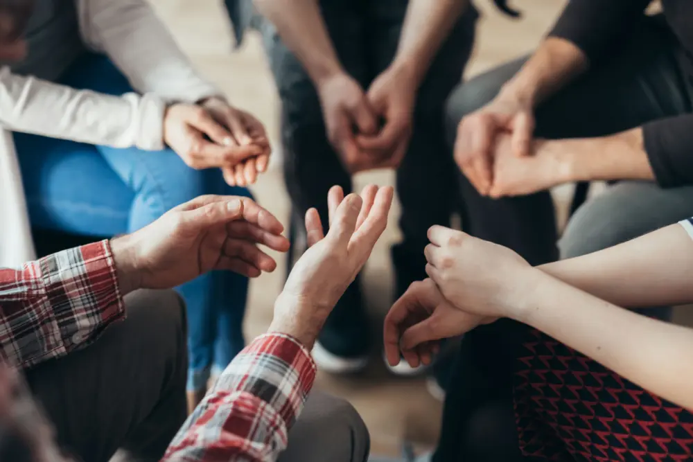 Group therapy setting for adolescents building coping skills