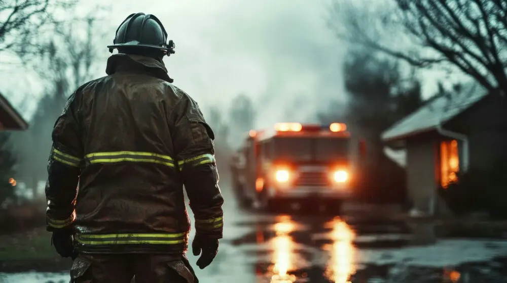 Firefighter coping with the emotional impact of stressful emergency situations both on and off duty.